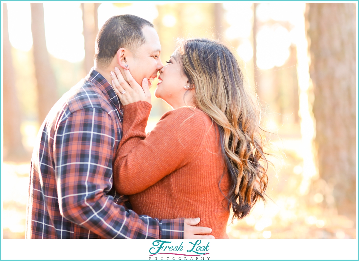 fall engagement photos in Virginia Beach