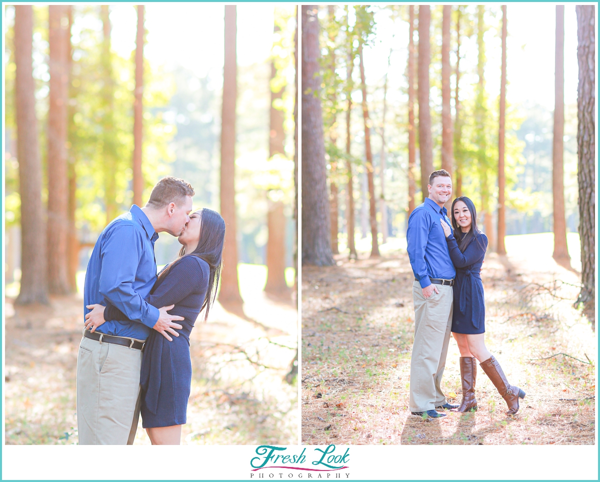 Couples portraits in the woods