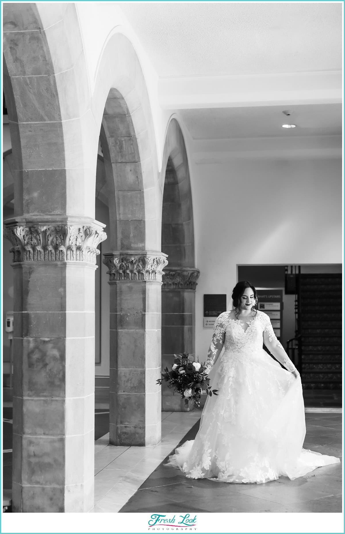 Black and White Wedding Portrait