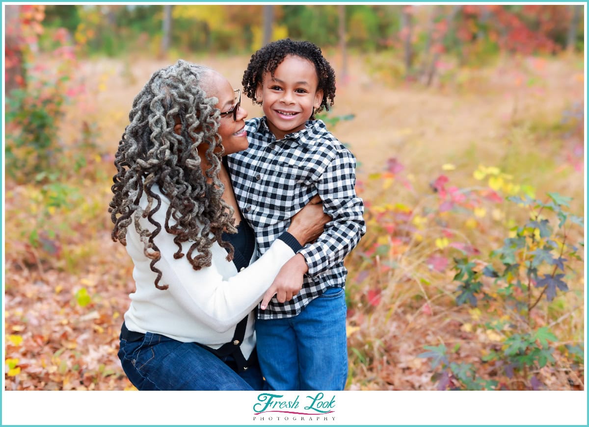 Grandma and grandson photoshoot