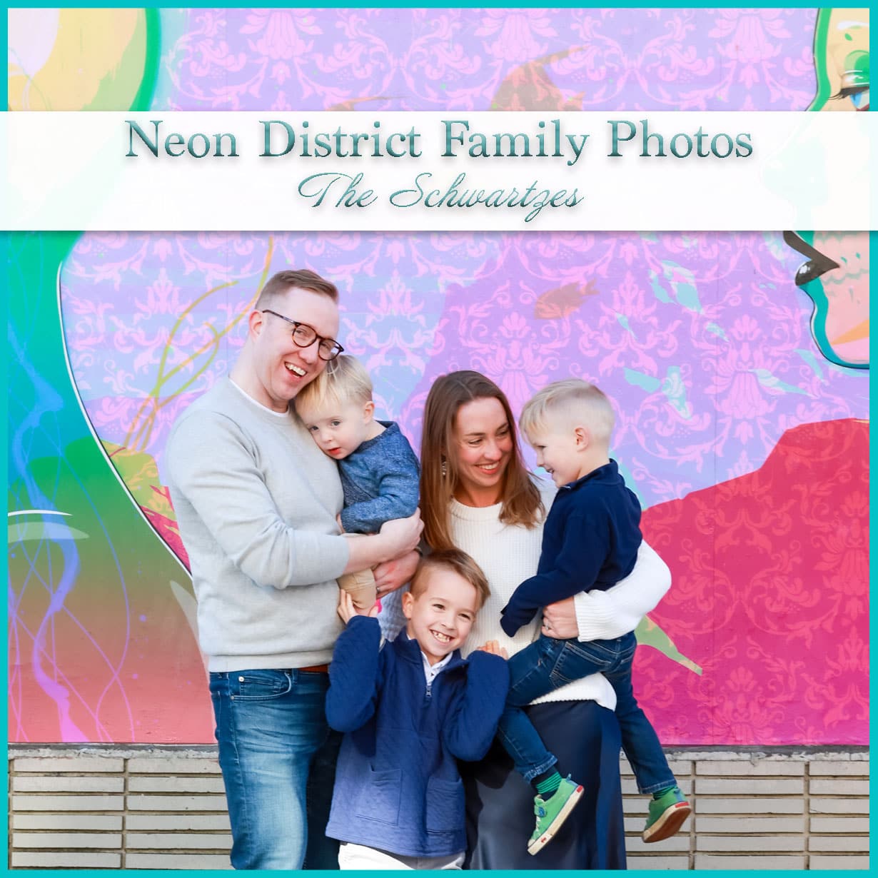 Neon District Family Pictures | The Schwartzes